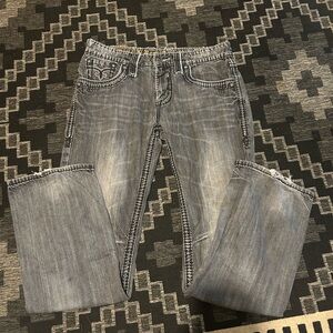 Rock Revival Gray and  Denim Jeans